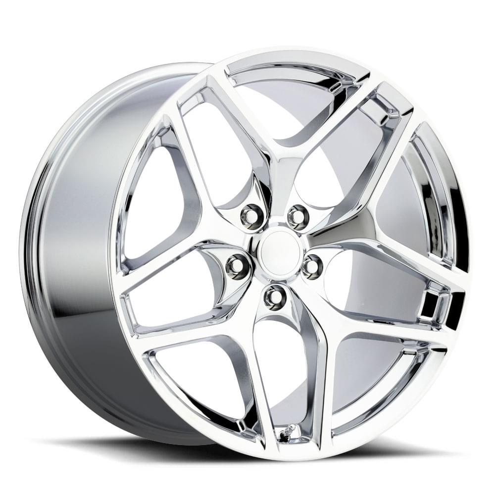20X11 5X120 +43 HB 66.9 CAMARO Z28 FLOW FORM CHROME WITH CAP-SR1 Performance