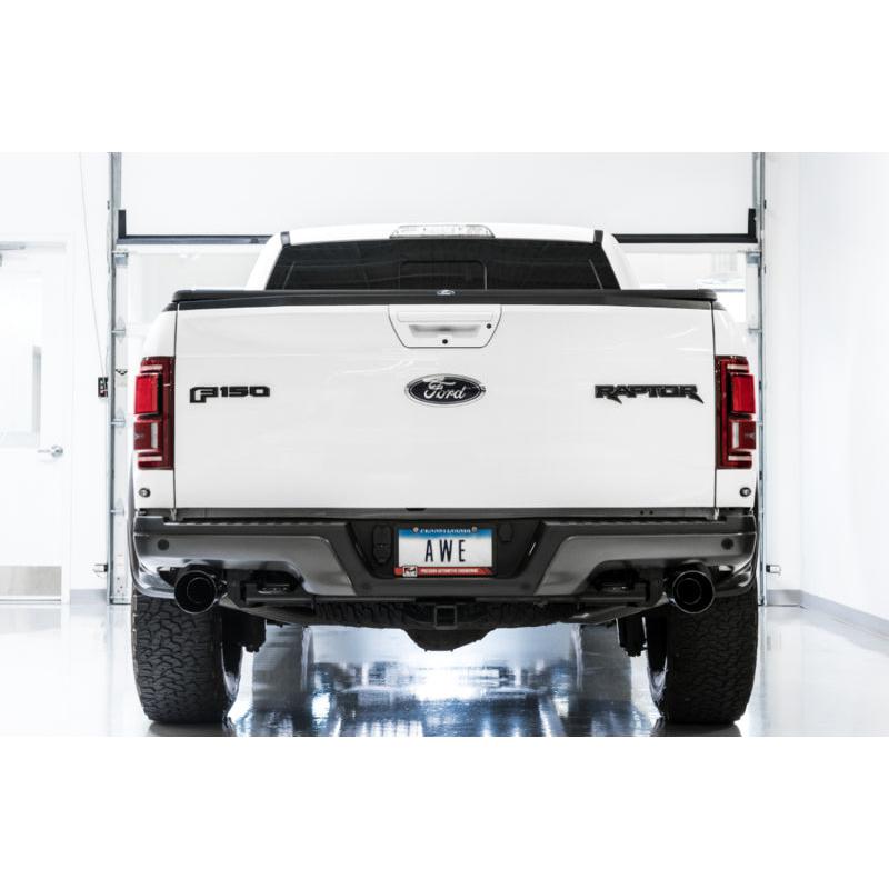 AWE Tuning 2017+ Ford Raptor 0 FG Performance Exhaust System - w/ Diamond Black Tips-SR1 Performance