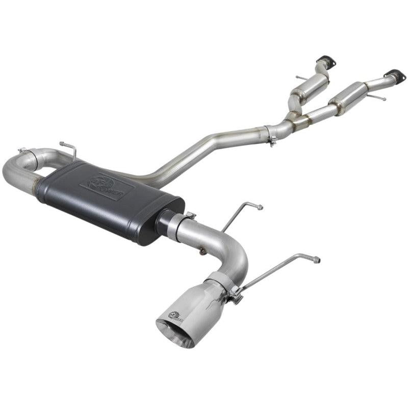aFe Large Bore HD 3in 304 SS Cat-Back Exhaust w/ Polished Tips 14-19 Jeep Grand Cherokee V6-3.6L-SR1 Performance