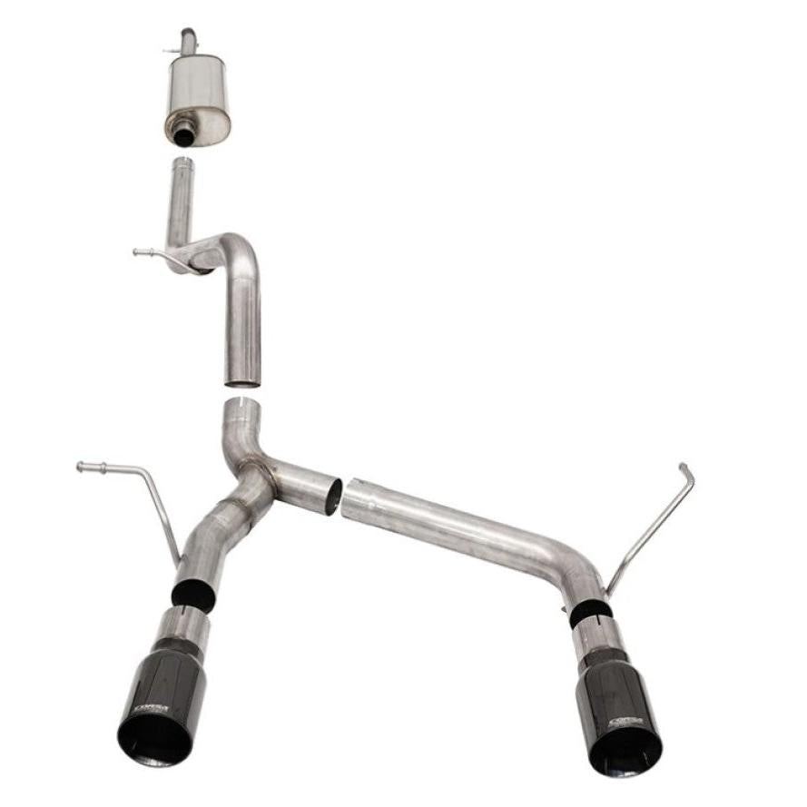 Corsa 2007-2018 Jeep Wrangler JKU 3.6L Sport 2.75in Cat-Back Exhaust w/ Single 4in Black Tips-SR1 Performance