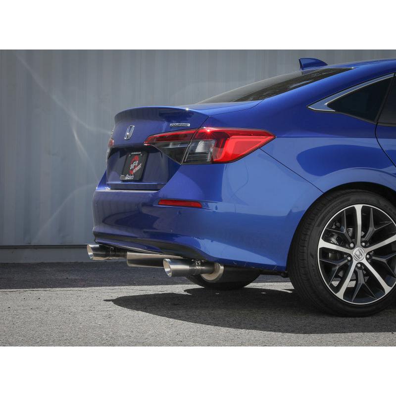 aFe POWER Takeda 2022 Honda Civic Stainless Steel Cat-Back Exhaust System w/ Polished Tip-SR1 Performance
