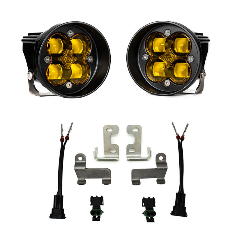 Baja Designs 12-21 Toyota Tacoma/Tundra/4Runner Squadron-R Fog Pocket Light Kit - SAE Amber-SR1 Performance