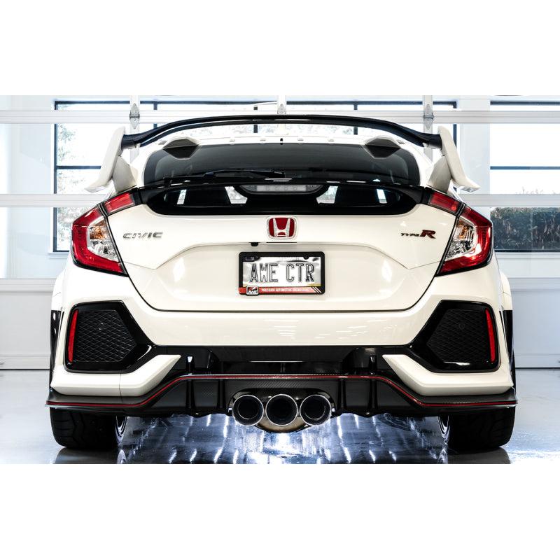 AWE Tuning 2017+ Honda Civic Type R Touring Edition Exhaust w/Front Pipe & Triple Chrome Silver Tips-SR1 Performance