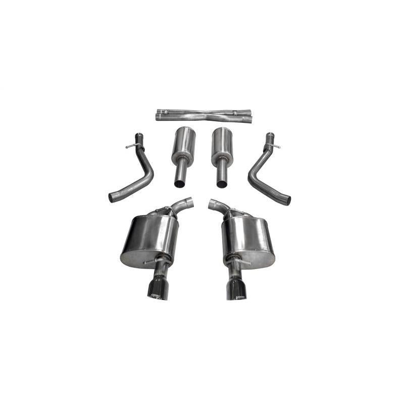 Corsa 2017-2020 Dodge Charger 5.7L V8 Xtreme Cat-Back Dual Rear Exit w/4.5in Black Tips-SR1 Performance