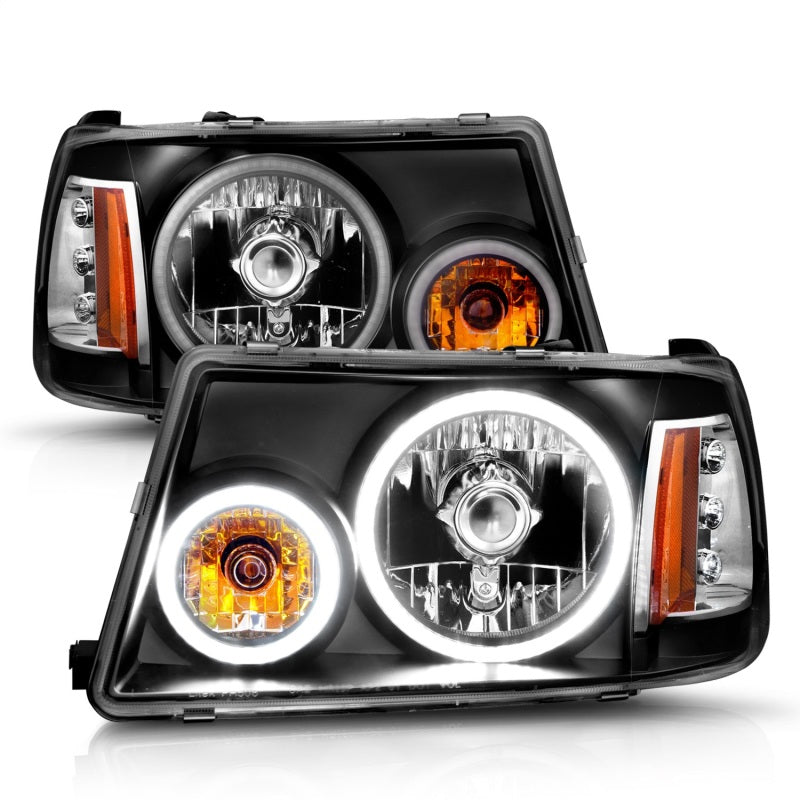 ANZO 2001-2011 Ford Ranger Projector Headlights w/ Halo Black (CCFL) 1 pc-SR1 Performance