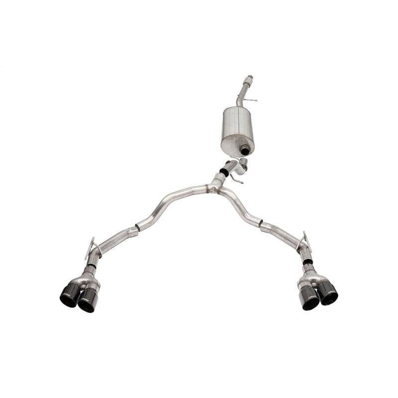 Corsa 2021-2024 Suburban / Yukon XL 5.3L 4WD Dual Rear 3in - 2.75in Sport Cat-Back DW 4in BlackTips-SR1 Performance