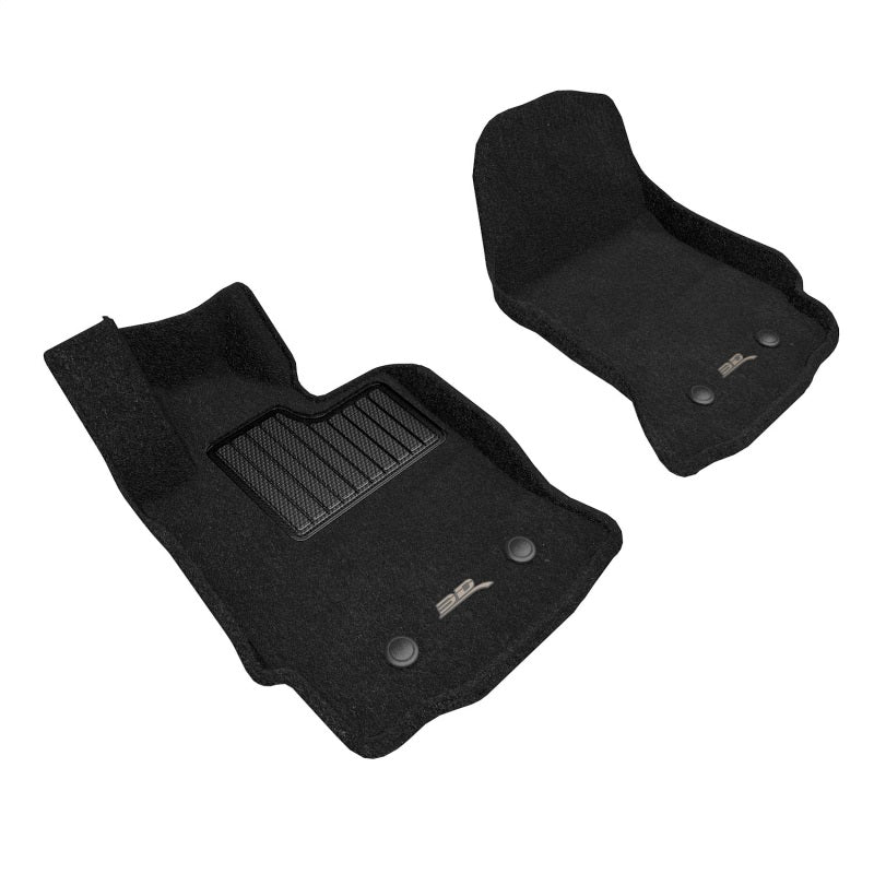 3D MAXpider 14-19 Chevrolet Corvette C7 Elegant Floor Mat Full Set (2pc) - Black-SR1 Performance