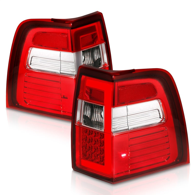 ANZO 07-17 For Expedition LED Taillights w/ Light Bar Chrome Housing Red/Clear Lens-SR1 Performance