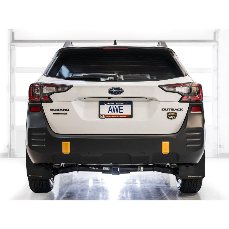 AWE 2020-2025 Subaru Outback (Wilderness & XT) 0FG Catback Exhaust w/Dual BashGuards-SR1 Performance