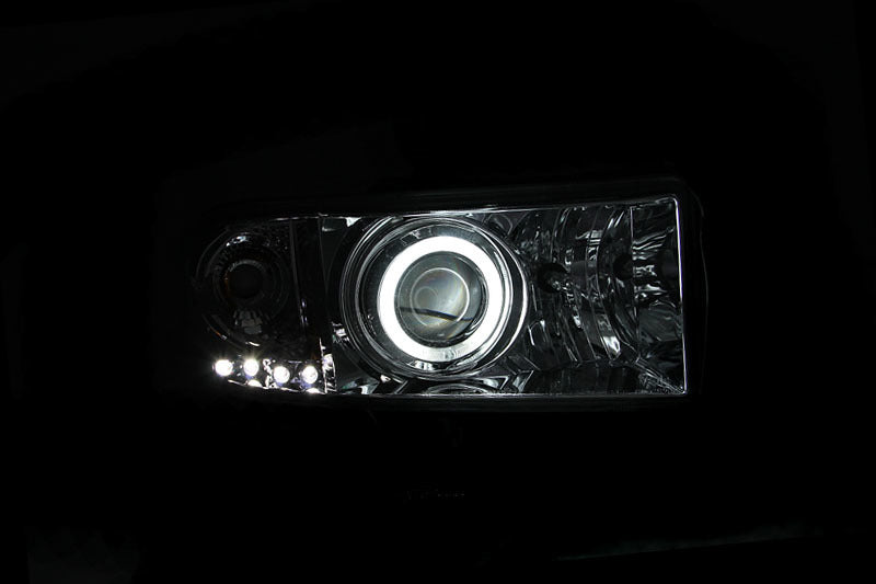 ANZO 1994-2001 Dodge Ram Projector Headlights w/ Halo Chrome-SR1 Performance