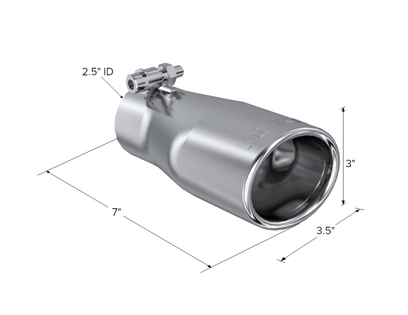 MBRP Universal Tip 3in O.D. Oval 2 inlet 10 length-SR1 Performance