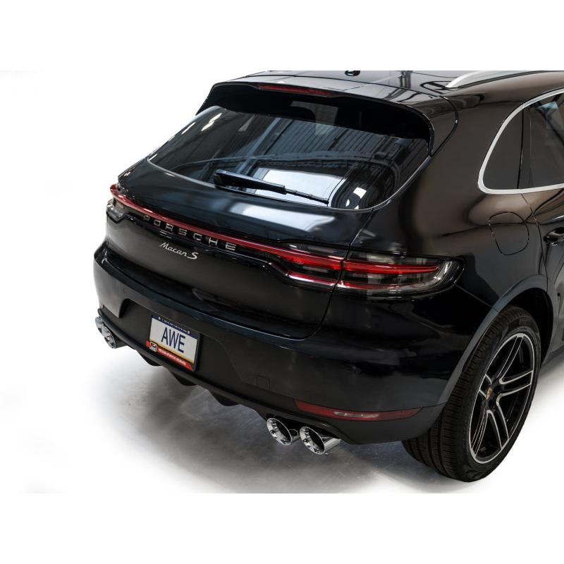 AWE Tuning 19-21 Porsche Macan 3.0T/2.9TT Touring Edition Catback Exhaust w/ Chrome Silver Tips-SR1 Performance