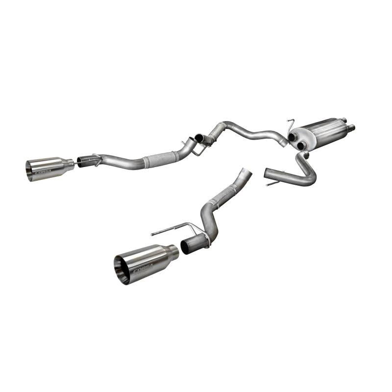 Corsa 2017-2020 Ford F-150 Raptor 3.5L Sport Cat-Back Dual Rear Exit w/ 5in Satin Polished Tip-SR1 Performance