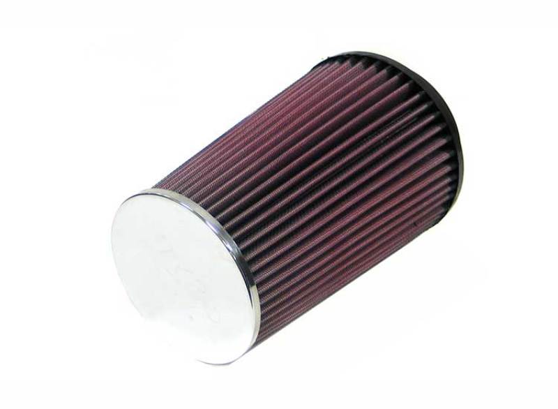 K&N Universal Chrome Filter 4 inch FLG / 5 3/8 inch Bottom / 4 1/2 inch Top / 8 inch Height-SR1 Performance