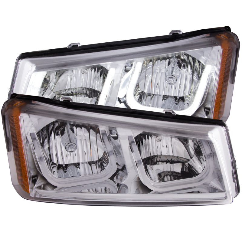 ANZO 2003-2006 Chevrolet Silverado 1500 Projector Headlights w/ U-Bar Chrome-SR1 Performance