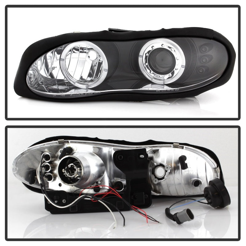 Spyder Chevy Camaro 98-02 Projector Headlights LED Halo LED Blk - Low H1 PRO-YD-CCAM98-HL-BK-SR1 Performance