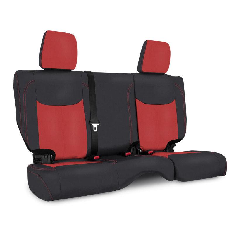 PRP 13-18 Jeep Wrangler JK Rear Seat Cover/2 door - Black/Red-SR1 Performance