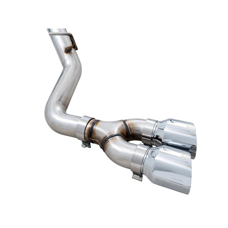 AWE Tuning 4th Gen GM 1500 5.3L 0FG Catback Dual Side Exit (Flat Bumper) - Chrome Tips-SR1 Performance
