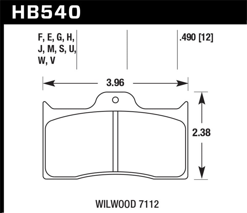 Hawk Wilwood 7112 Blue 9012 Race Brake Pads-SR1 Performance