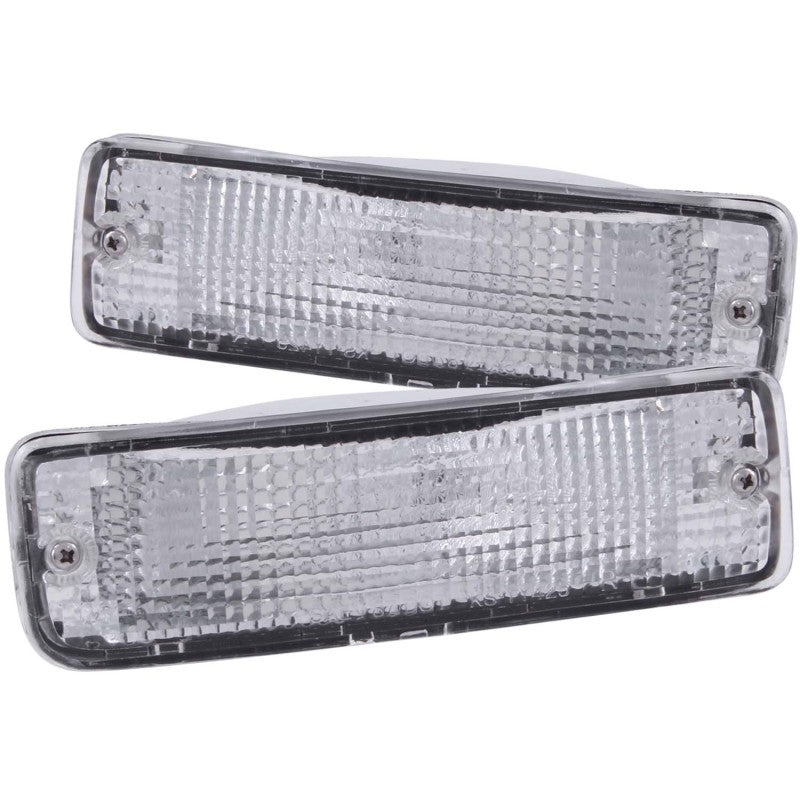ANZO 1989-1995 Toyota Pickup Euro Parking Lights Chrome w/ Amber Reflector-SR1 Performance