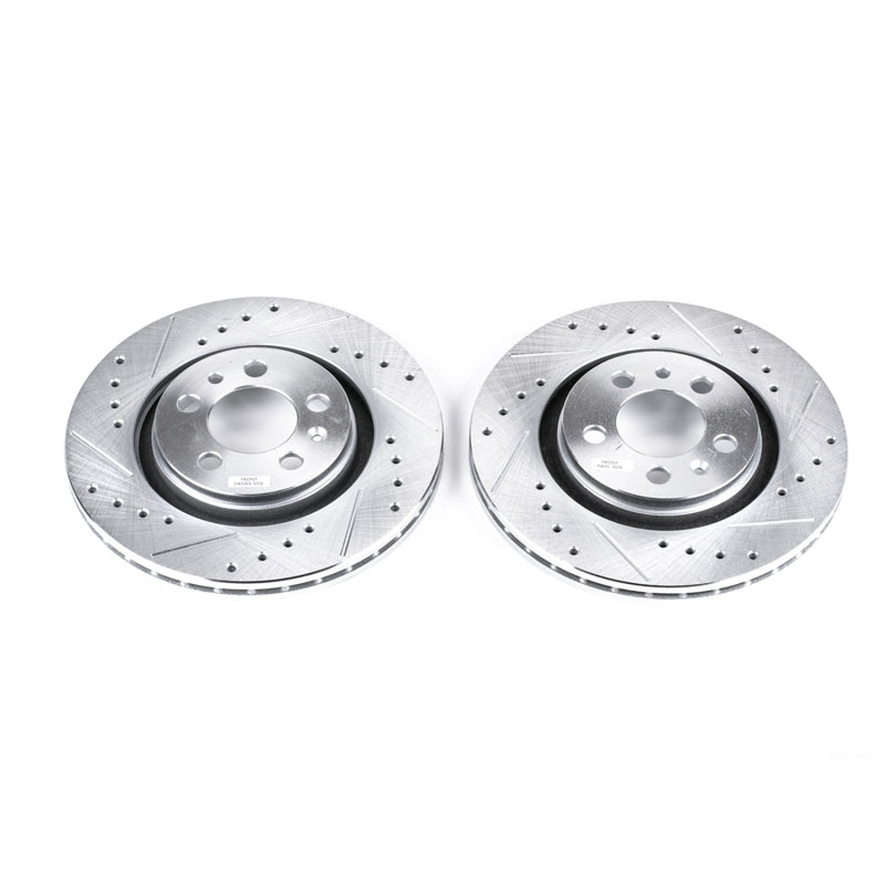 Power Stop 98-06 Volkswagen Beetle Front Evolution Drilled & Slotted Rotors - Pair-SR1 Performance