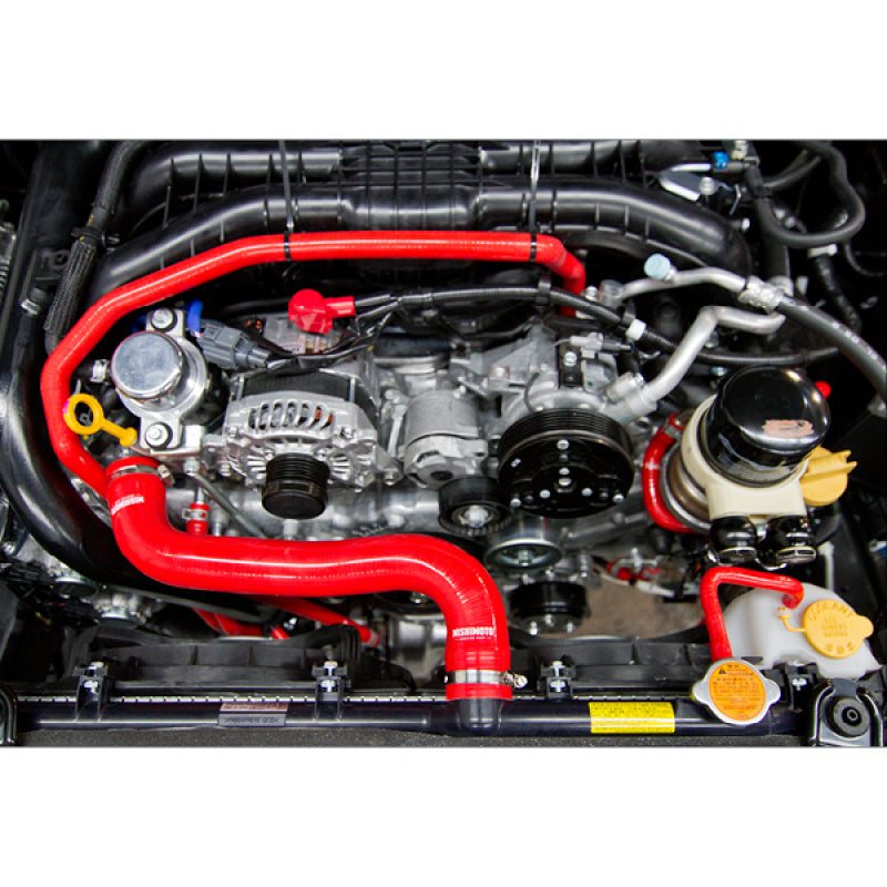 Mishimoto 2015 Subaru WRX Red Silicone Radiator Coolant Ancillary Hoses Kit-SR1 Performance