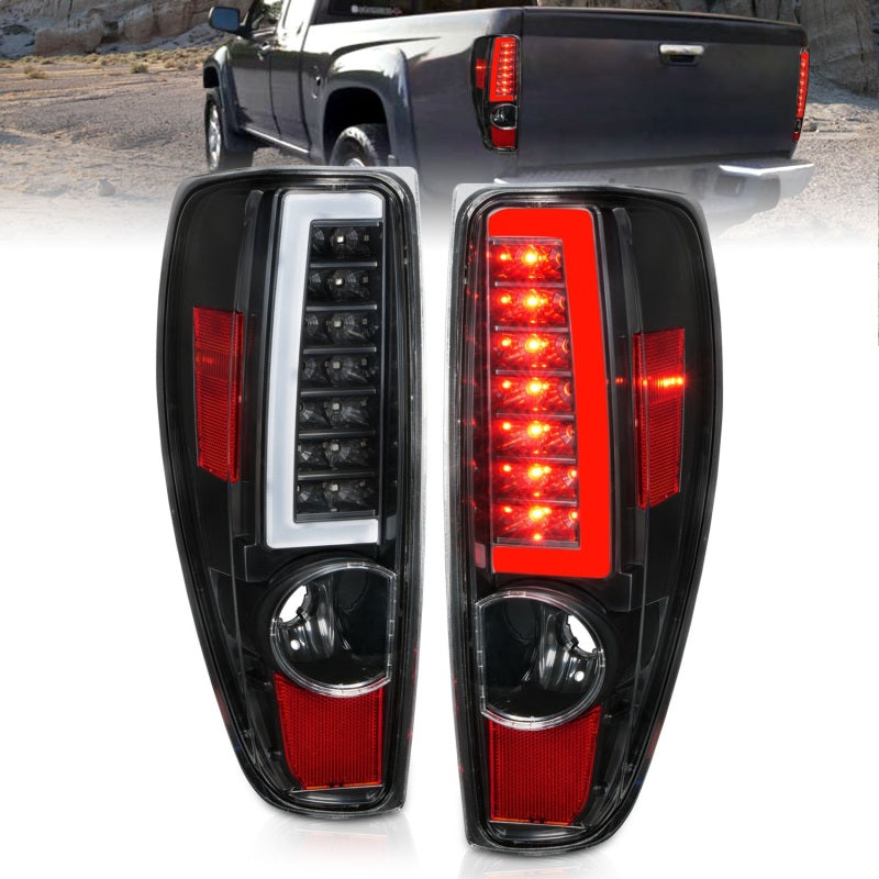 ANZO 2004-2012 Chevrolet Colorado/ GMC Canyon LED Tail Lights w/ Light Bar Black Housing-SR1 Performance