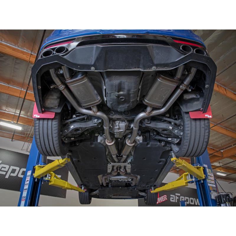 aFe Gemini XV 2.5in 304 SS Cat-Back Exhaust w/Cut-Out 18-22 Kia Stinger V6 3.3L-SR1 Performance