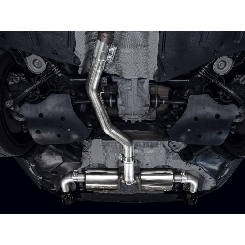 AWE 19-23 BMW 330i / 21-23 BMW 430i Base G2X Touring (Excl.Conv) Axle Back Exhaust - Diamond Black-SR1 Performance