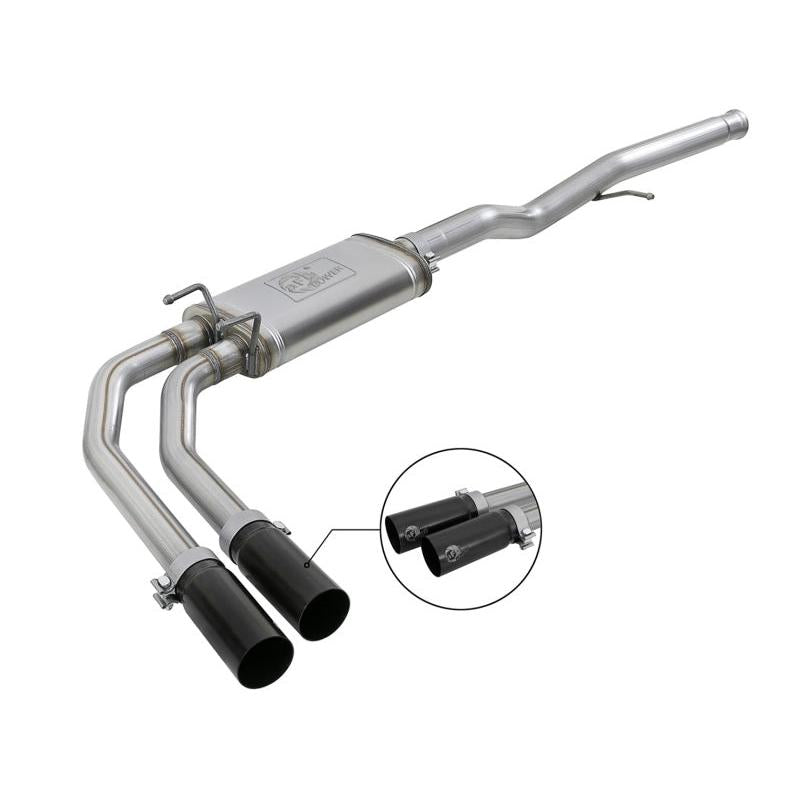 aFe Rebel Series 3in to 2.5in 409 SS Cat-Back Exhaust w/ Black Tips 09-18 GM Silverado/Sierra 5.4L-SR1 Performance