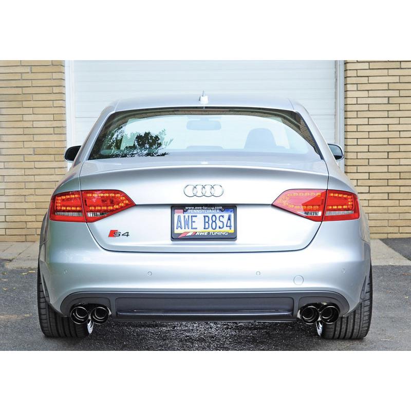 AWE Tuning Audi B8 / B8.5 S4 3.0T Touring Edition Exhaust - Diamond Black Tips (90mm)-SR1 Performance
