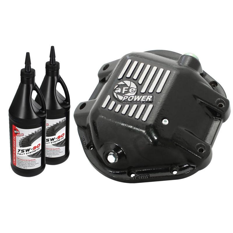 aFe Power Differential Cover Machined Pro Series 97-15 Jeep Dana 44 w/ 75W-90 Gear Oil 2 QT-SR1 Performance