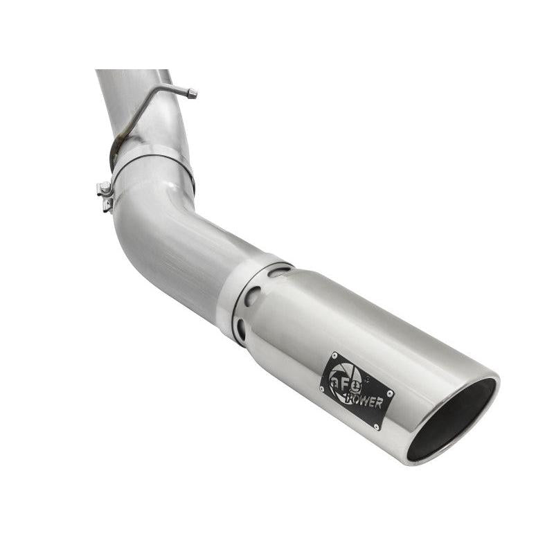 aFe Atlas Exhaust 5in DPF-Back Aluminized Steel w/ Polished Tips 16-17 GM Diesel Truck V8-6.6L (td)-SR1 Performance