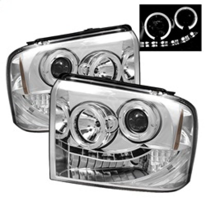 Spyder Ford F250/350/450 Super Duty 05-07 Projector Headlights LED Halo- LED Chrm PRO-YD-FS05-HL-C-SR1 Performance