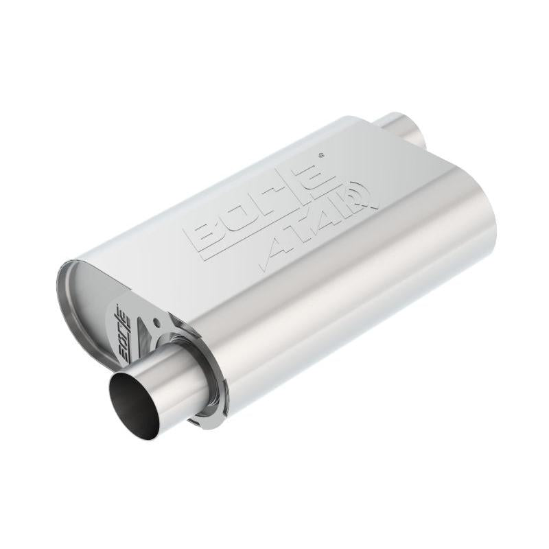 Borla CrateMuffler Small Block Chevrolet ATAK 2.5in Offset/Offset 14inx4.35inx9in Muffler-SR1 Performance