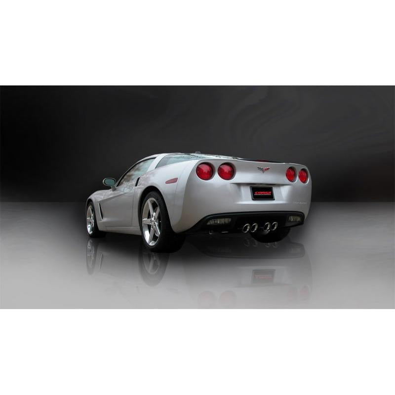 Corsa 2009-2013 Chevrolet Corvette C6 6.2L V8 Polished Sport Axle-Back Exhaust-SR1 Performance