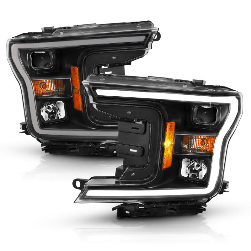 ANZO 2018-2019 Ford F-150 Projector Plank Style H.L. Black Amber (Without Switchback)-SR1 Performance
