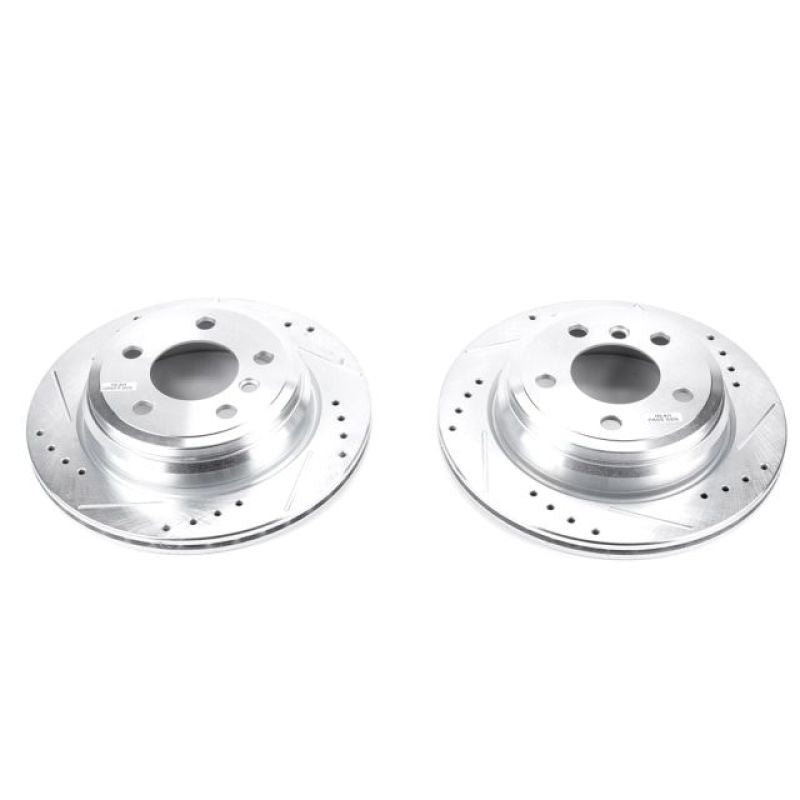 Power Stop 13-18 BMW 320i xDrive Rear Evolution Drilled & Slotted Rotors - Pair-SR1 Performance