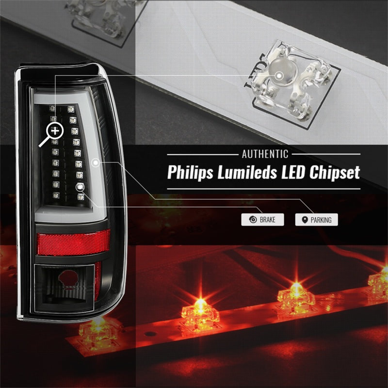 Spyder 03-06 Chevy Silverado - (Does Not Fit Stepside) LED Tail Lights - All Black ALT-YD-CS03V2-LED-SR1 Performance