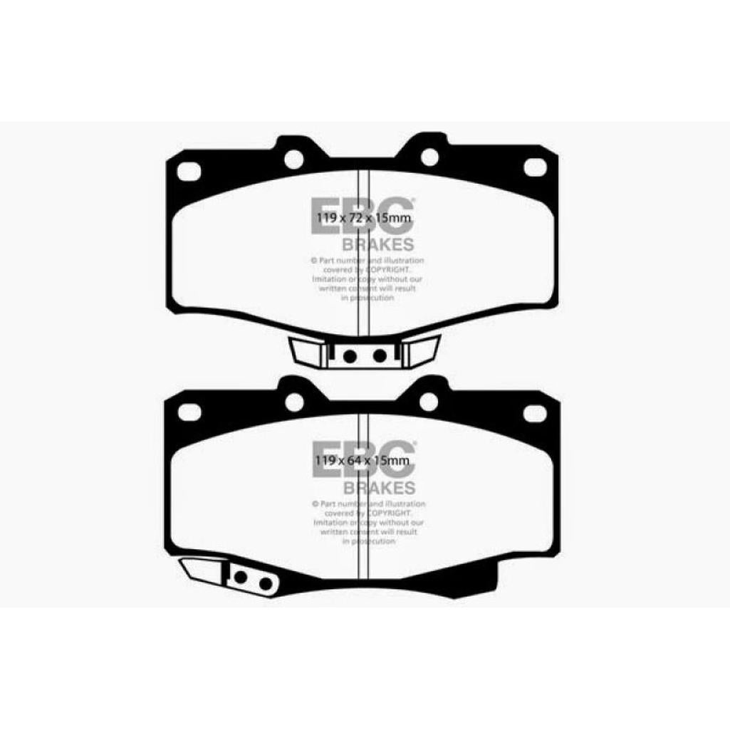 EBC Greenstuff 90-91 Toyota 4Runner Front Brake Pads – Heavy Duty Disc Pads for Offroad and Daily Use