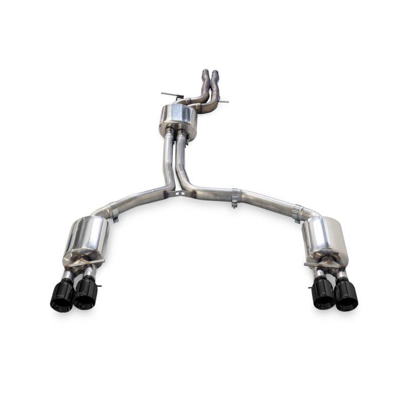 AWE Tuning Audi C7 A7 3.0T Touring Edition Exhaust - Quad Outlet Diamond Black Tips-SR1 Performance