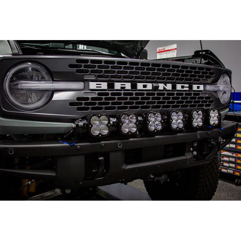Baja Designs 2021+ Ford Bronco 6 XL Linkable Light Bar Kit Plastic Bumper Mount w/Upfitter-SR1 Performance