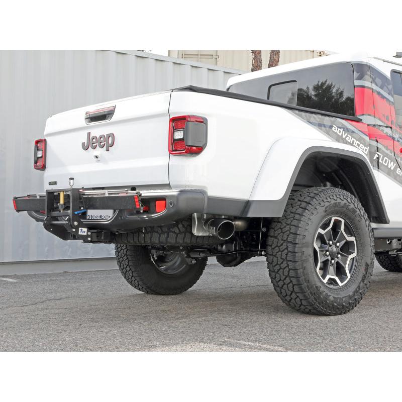 aFe 2021+ Jeep Gladiator V6-3.0L (td) Vulcan Series 3in 304 SS DPF-Back Exhaust System - Black Tip-SR1 Performance