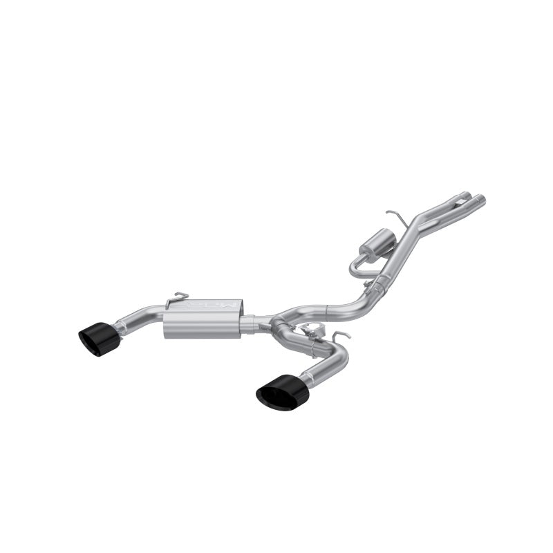 MBRP 17-20 Audi RS3 2.5T T304 SS 3in Cat-Back Dual Split Rear w/ Oval Black Chrome Tips-SR1 Performance