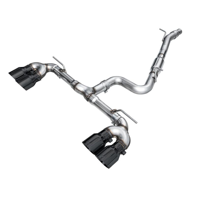 AWE MK8 Volkswagen Golf R 3in Track Edition Quad Exhaust - Diamond Black Tips-SR1 Performance