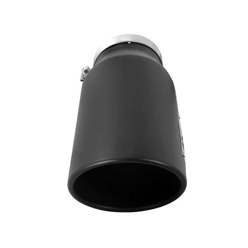 aFe POWER MACH Force-Xp 5in 304 Stainless Steel Exhaust Tip 5In x 7Out x15Lin Bolt-On Right-Blk-SR1 Performance