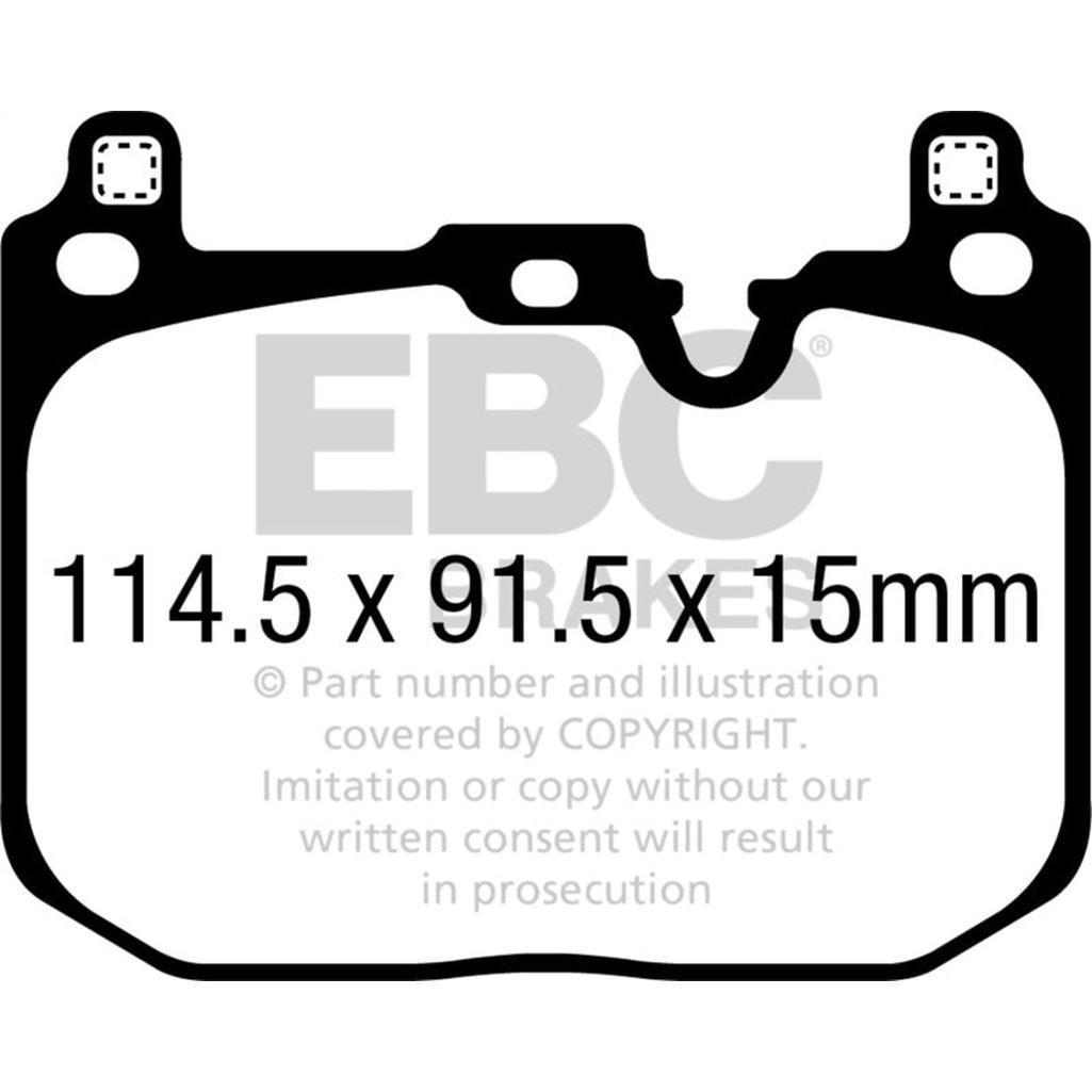 EBC Yellowstuff Rear Brake Pads for BMW X2 and M235i xDrive - High-Performance Street and Track Use