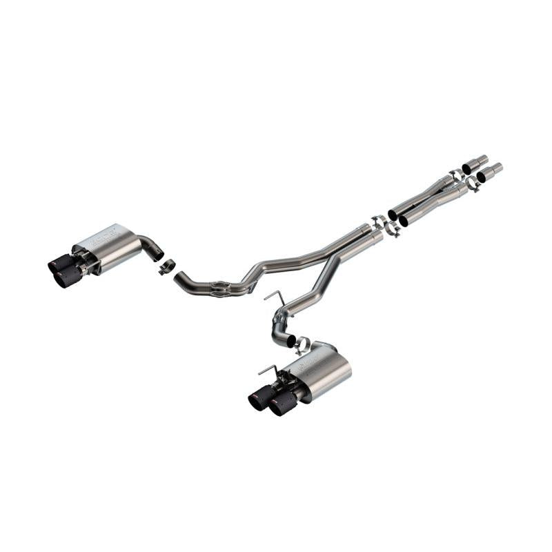 Borla 2024 Ford Mustang GT 5.0L V8 w/ Active Exhaust ATAK Cat-Back Exhaust System - Carbon Fiber-SR1 Performance