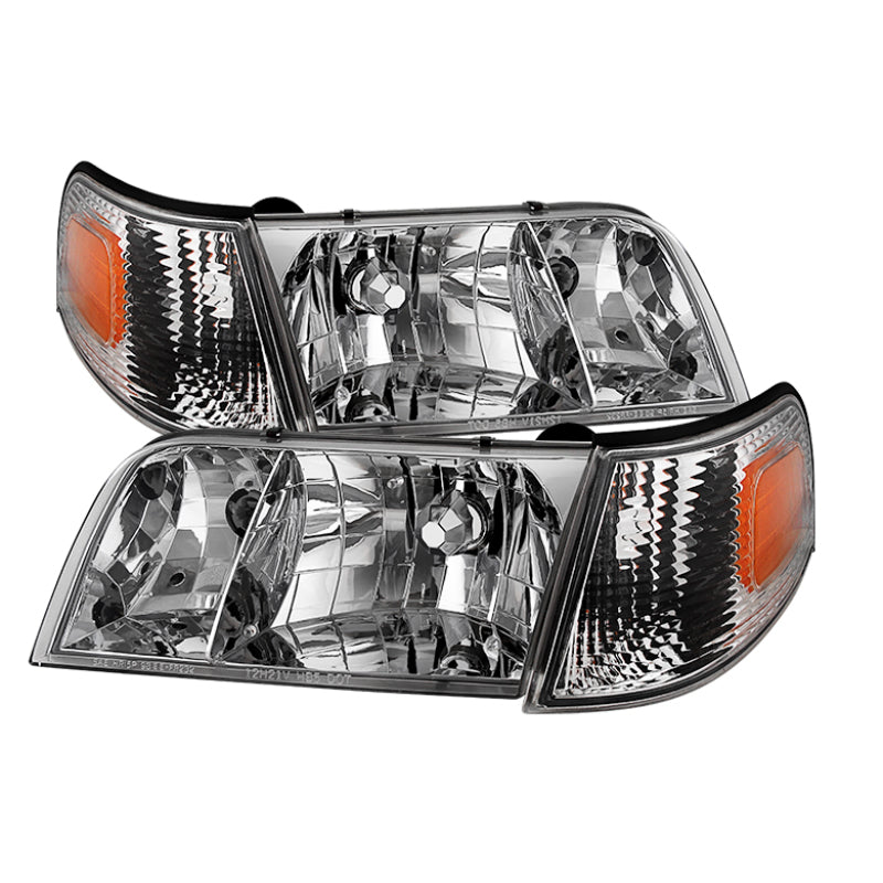 Xtune Crown Victoria 98-11 Crystal Headlights w/ Corner Lights Set Chrome HD-JH-CRVI98-SET-C-SR1 Performance