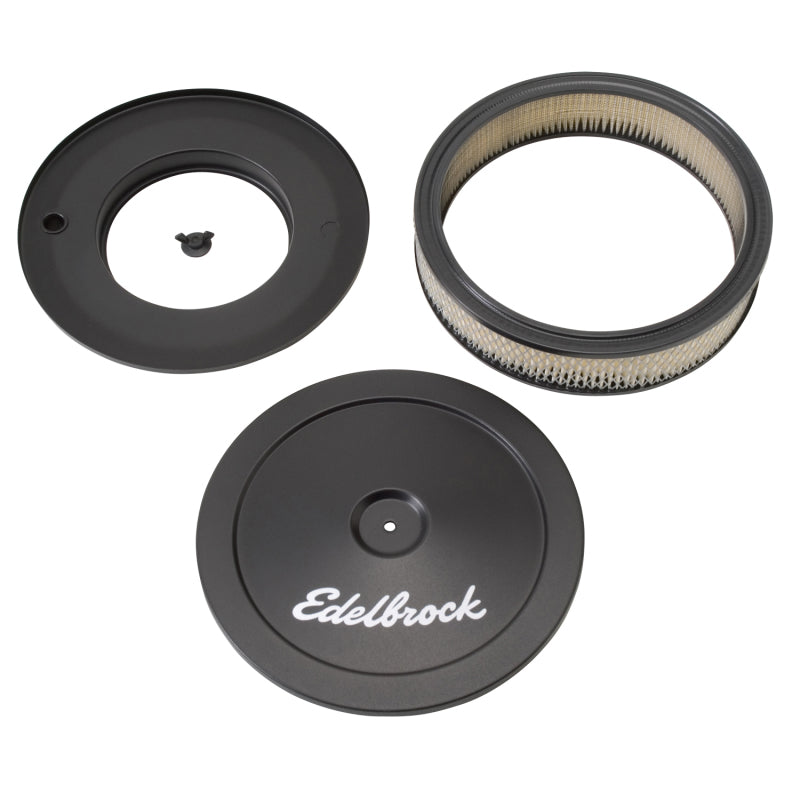 Edelbrock Air Cleaner Pro-Flo Series Round Steel Top Paper Element 10In Dia X 3 5In Black-SR1 Performance